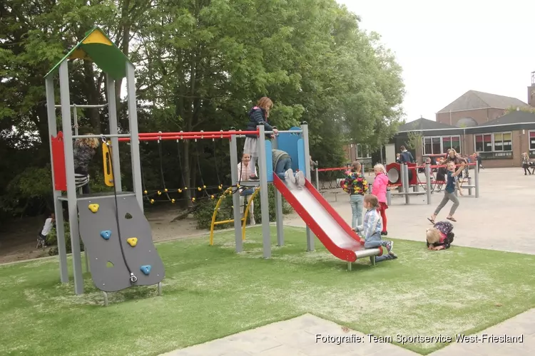 Nieuw ingericht schoolplein laat kinderen meer bewegen