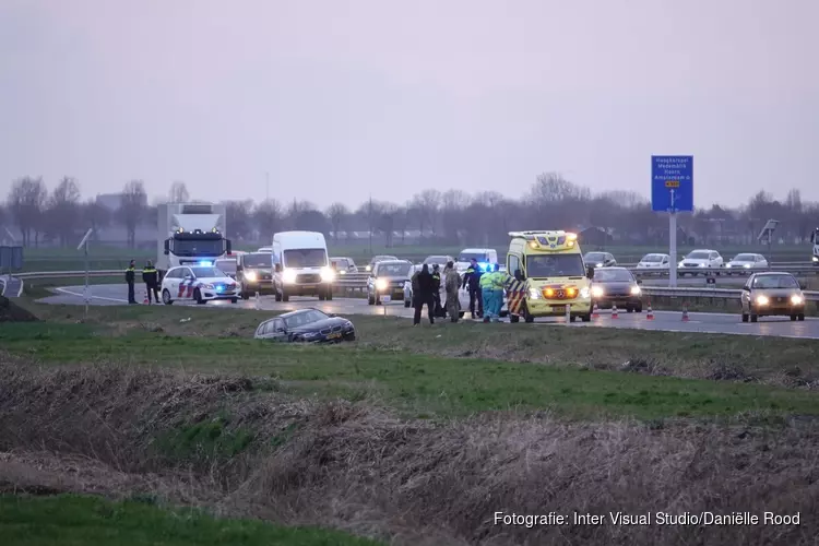 Flinke file door ongeval op Westfrisiaweg